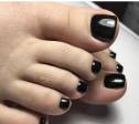 Piedi-Smalto nero per la tua padrona